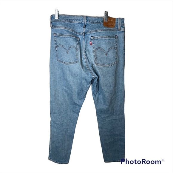 Levi’s Wedgie Straight Jeans 29 | Premium Denim High Rise Button Fly Blue Size 6 - Picture 10 of 14